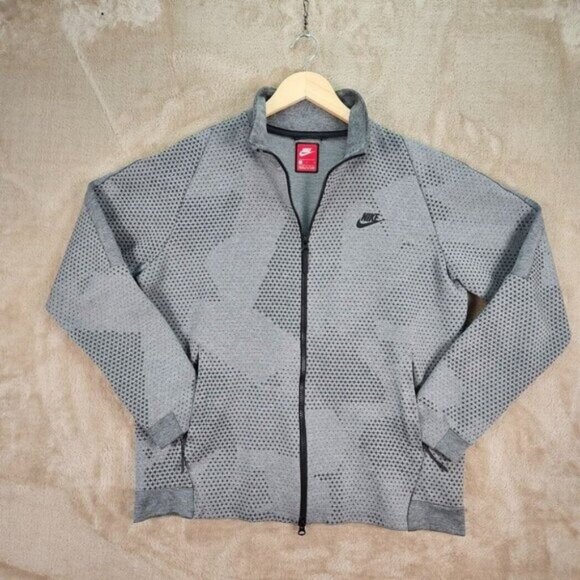 Nike Tech Sportswear Fleece GX 1.0 Jacket Heather Gray Men's Size L - Picture 1 of 13